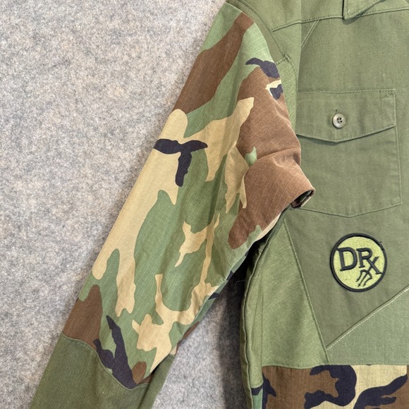 DRX Romanelli Military Patchwork Jacket Mens XL - 2XL Michael B Jordan Camo Coat - Picture 4 of 12